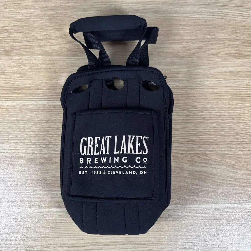 Great Lakes Brewing Co Picnic Time Neoprene 6 Pack Bottle Beer Cooler Tote Bag